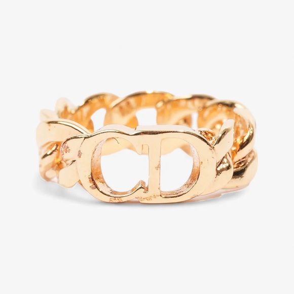 Christian Dior CD Icon Chain Link Ring Gold - Picture 3 of 7